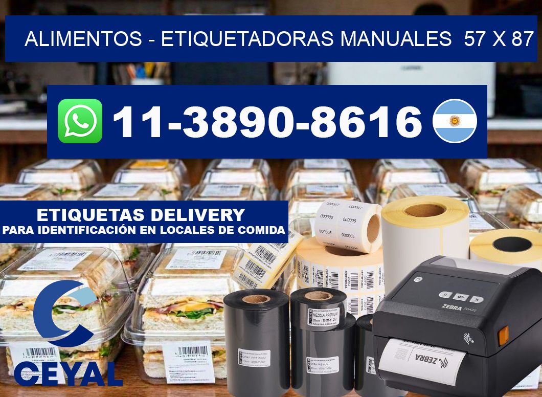 alimentos - Etiquetadoras Manuales  57 x 87