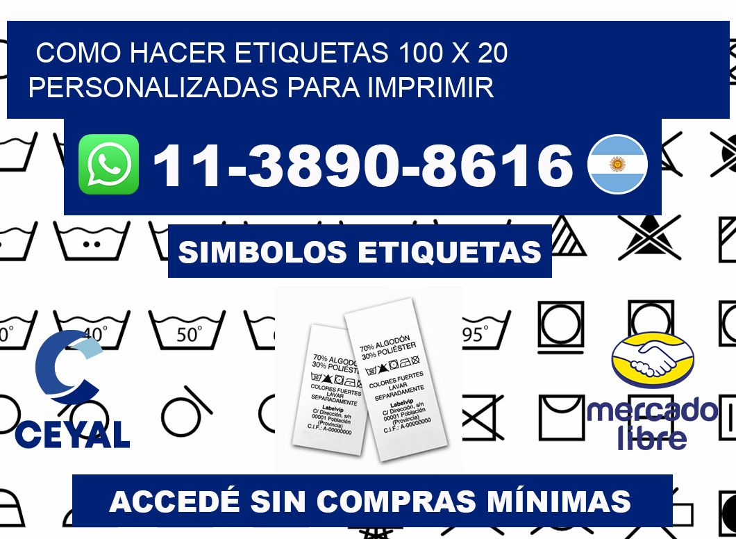 como hacer etiquetas 100 x 20 personalizadas para imprimir