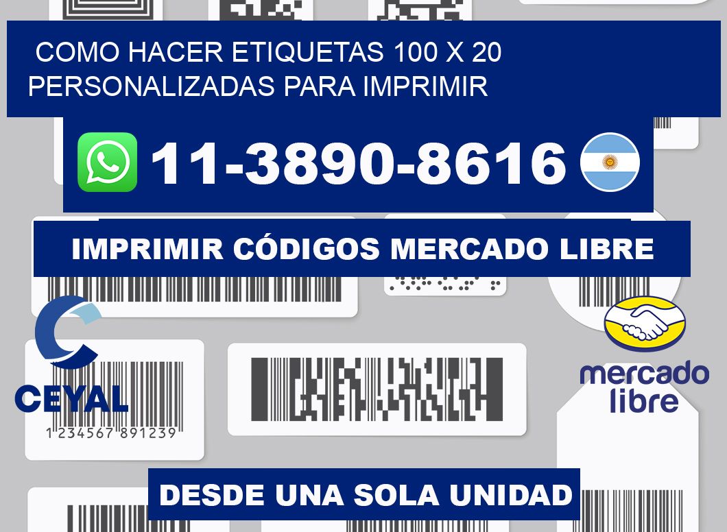 como hacer etiquetas 100 x 20 personalizadas para imprimir