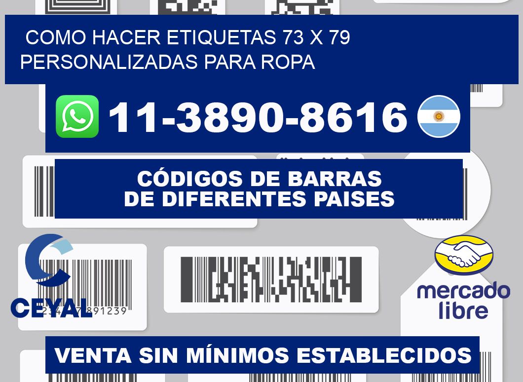 como hacer etiquetas 73 x 79 personalizadas para ropa