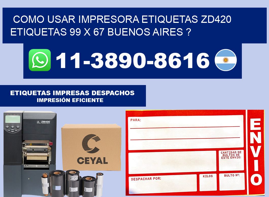 como usar impresora etiquetas zd420 etiquetas 99 x 67 Buenos Aires ?