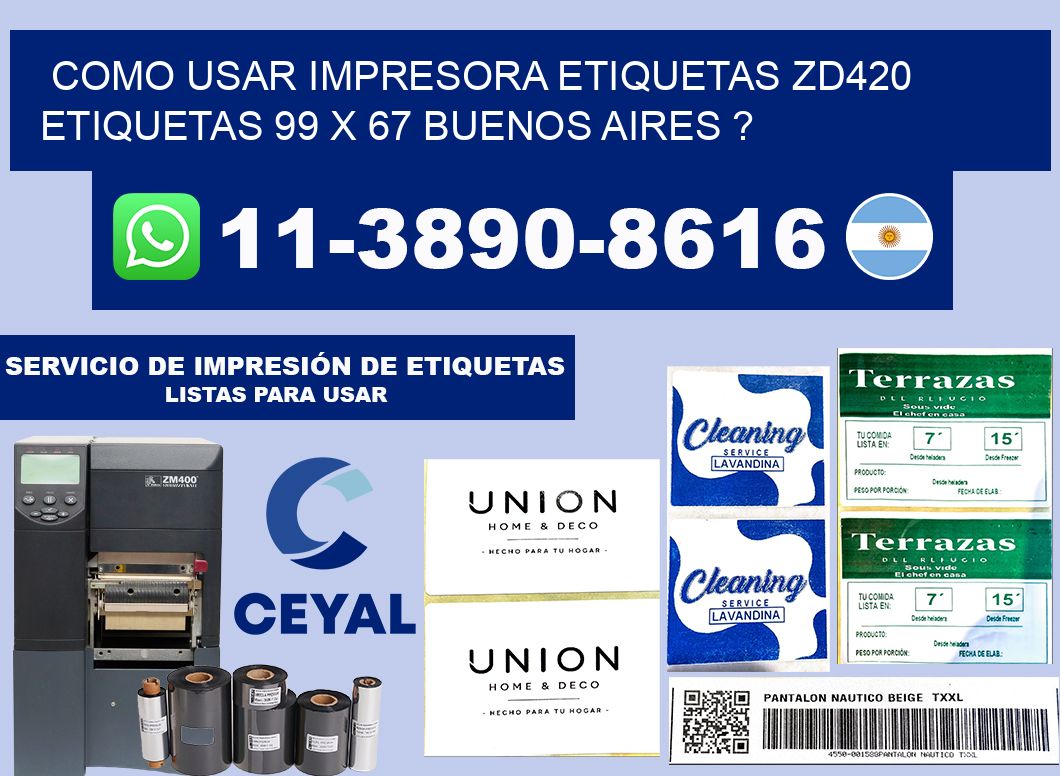 como usar impresora etiquetas zd420 etiquetas 99 x 67 Buenos Aires ?