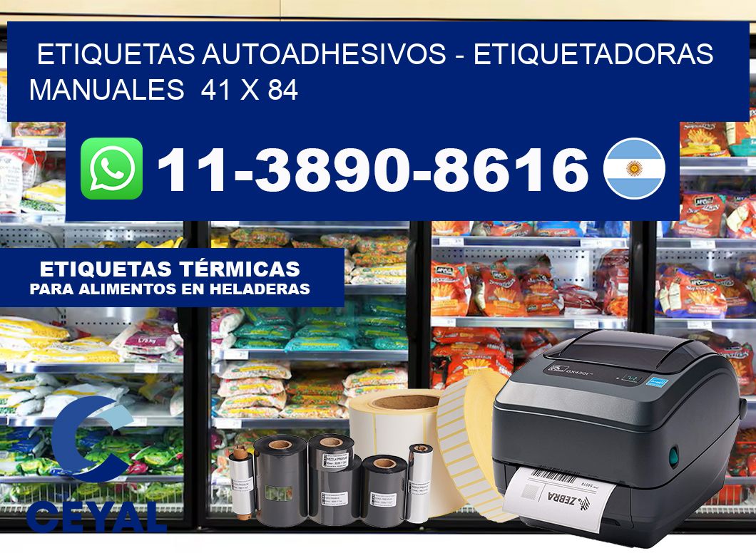 etiquetas autoadhesivos – Etiquetadoras Manuales  41 x 84