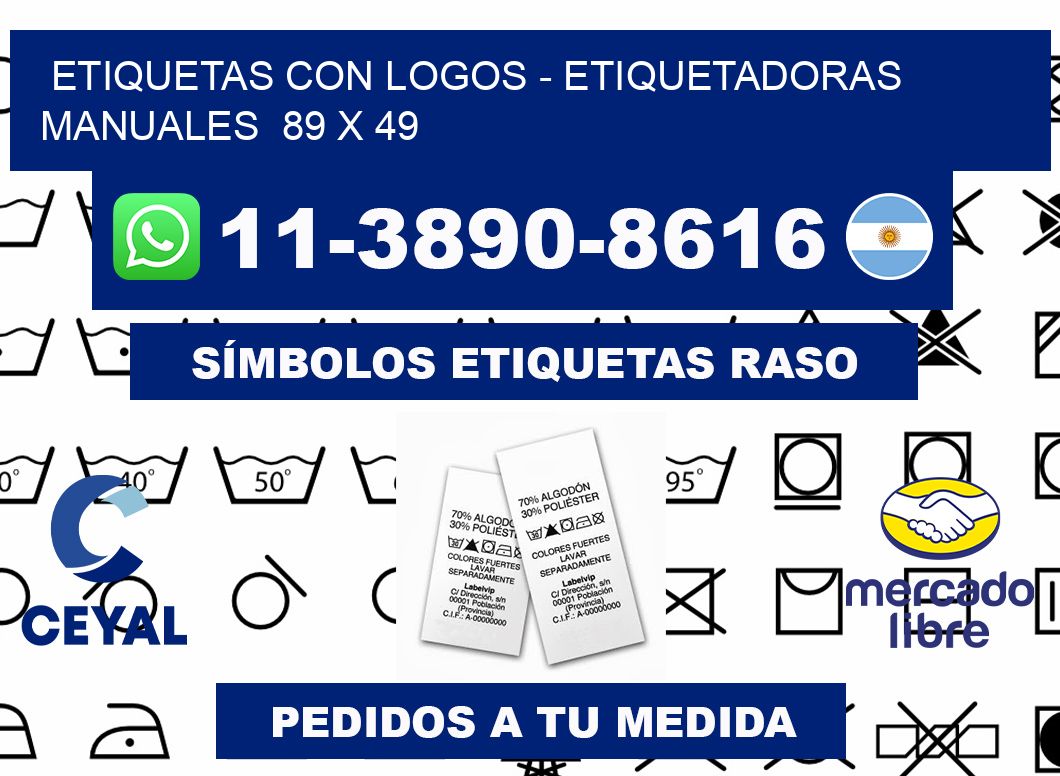 etiquetas con logos - Etiquetadoras Manuales 89 x 49