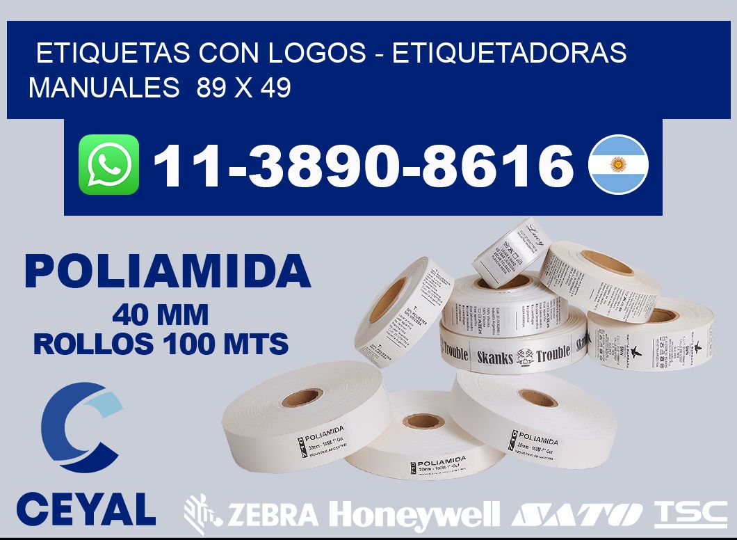etiquetas con logos – Etiquetadoras Manuales  89 x 49