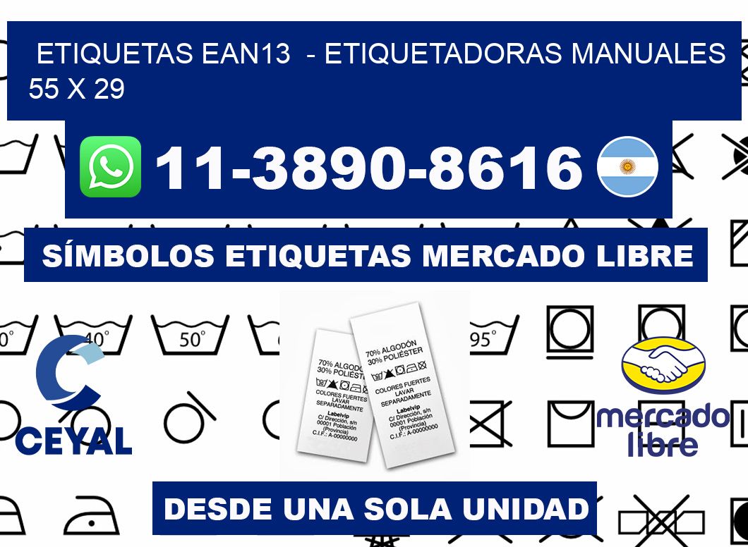 etiquetas ean13  - Etiquetadoras Manuales  55 x 29