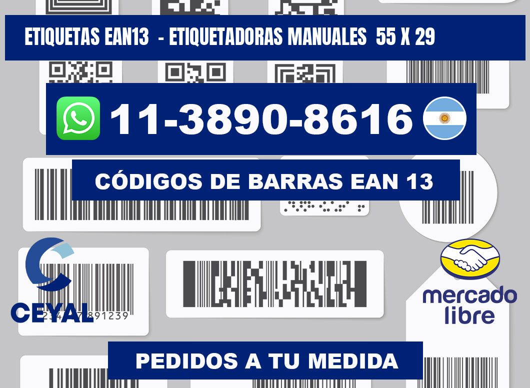 etiquetas ean13  - Etiquetadoras Manuales  55 x 29