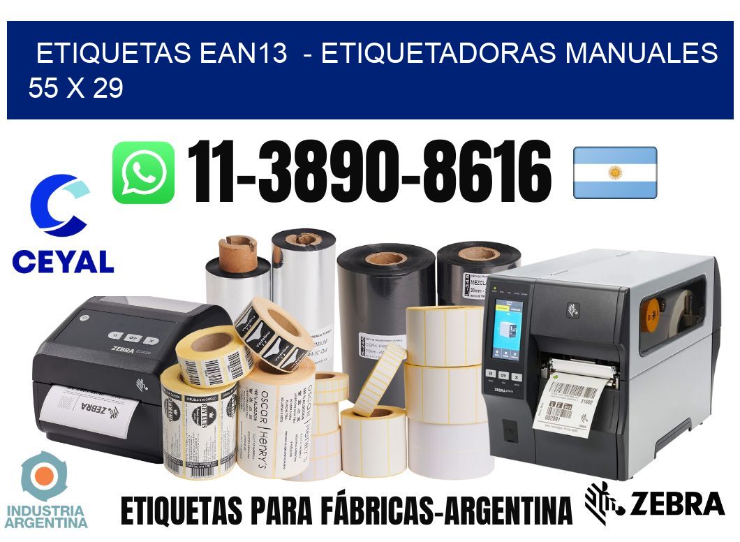 etiquetas ean13  – Etiquetadoras Manuales  55 x 29