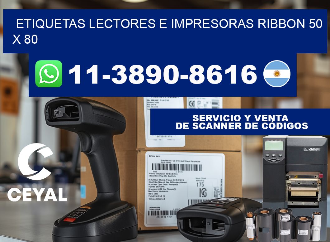 etiquetas lectores e impresoras ribbon 50 x 80