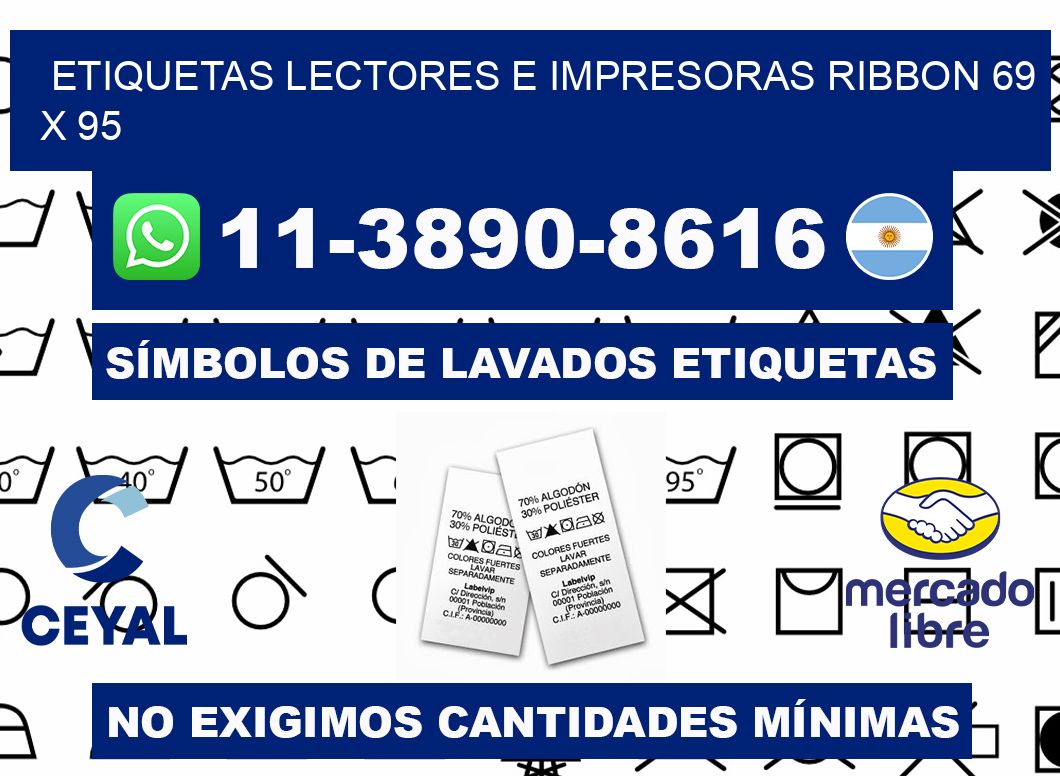 etiquetas lectores e impresoras ribbon 69 x 95