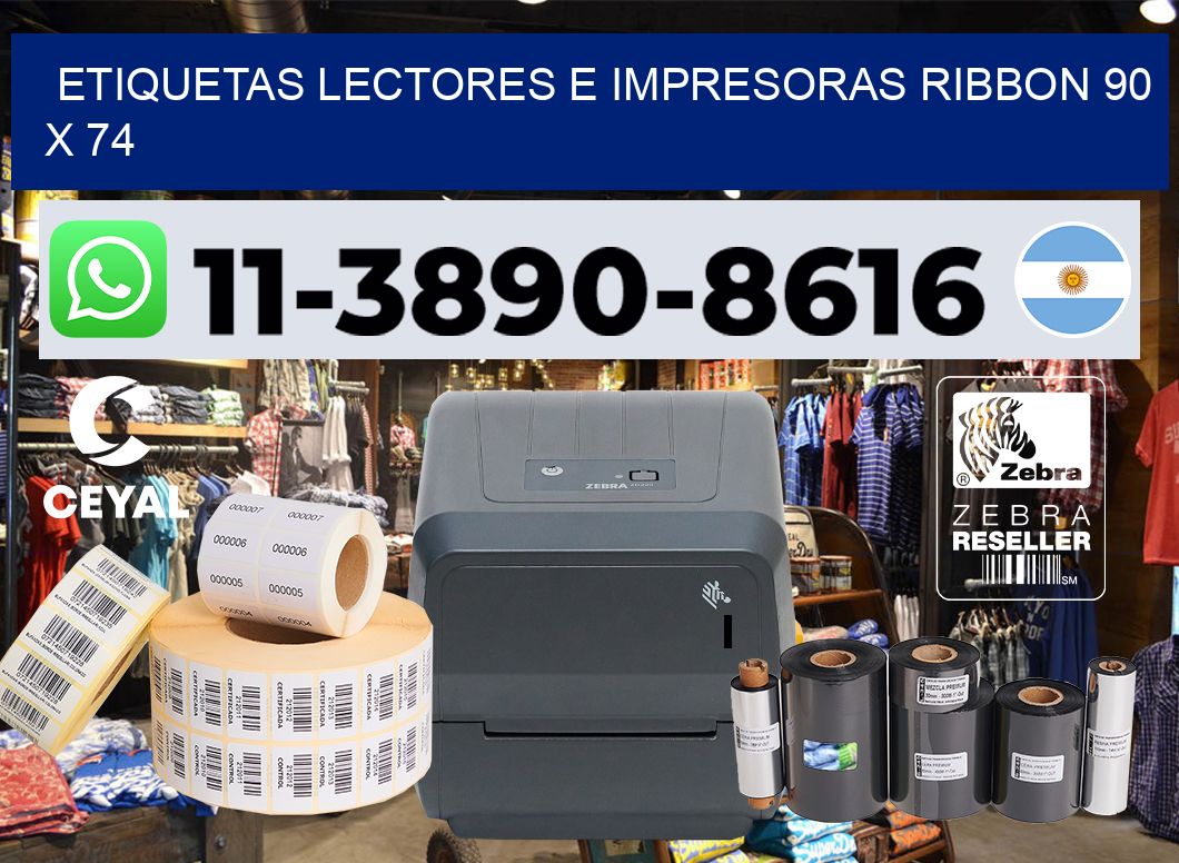 etiquetas lectores e impresoras ribbon 90 x 74