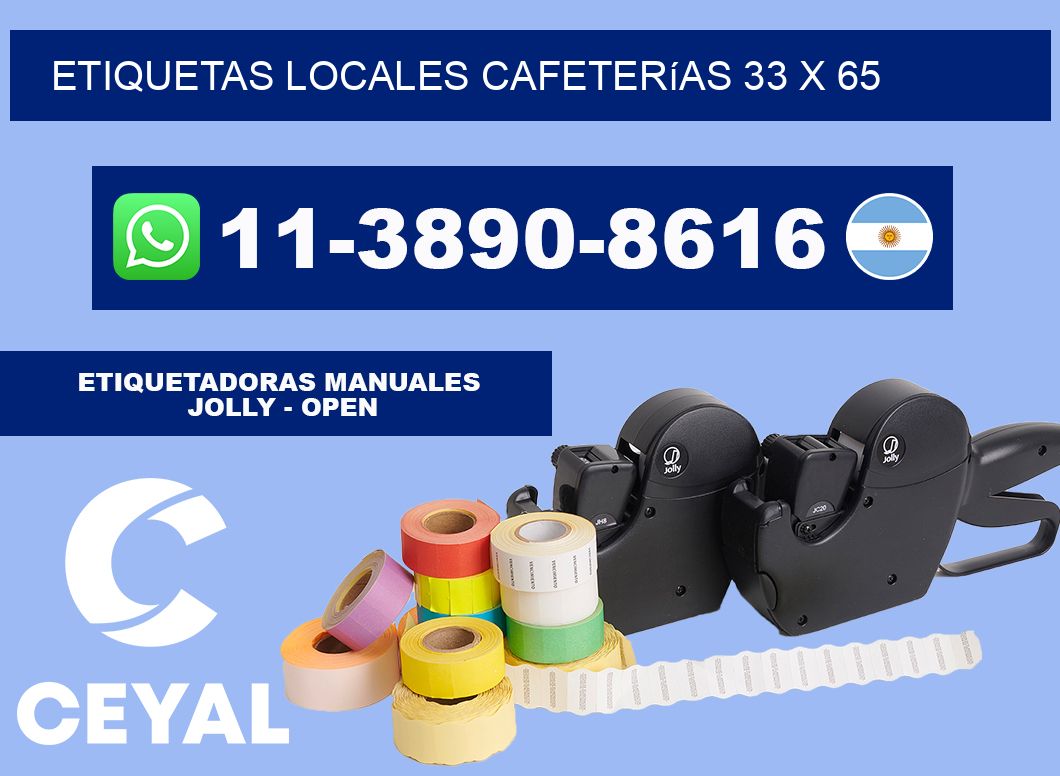 etiquetas locales cafeterías 33 x 65