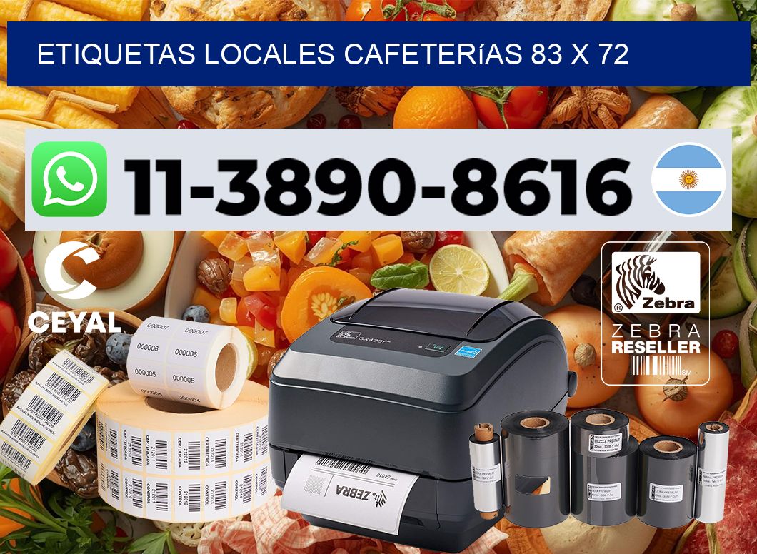 etiquetas locales cafeterías 83 x 72