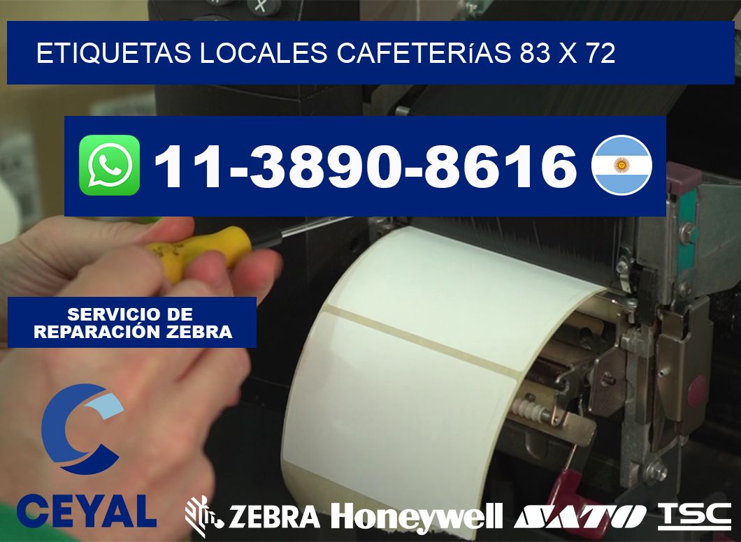 etiquetas locales cafeterías 83 x 72