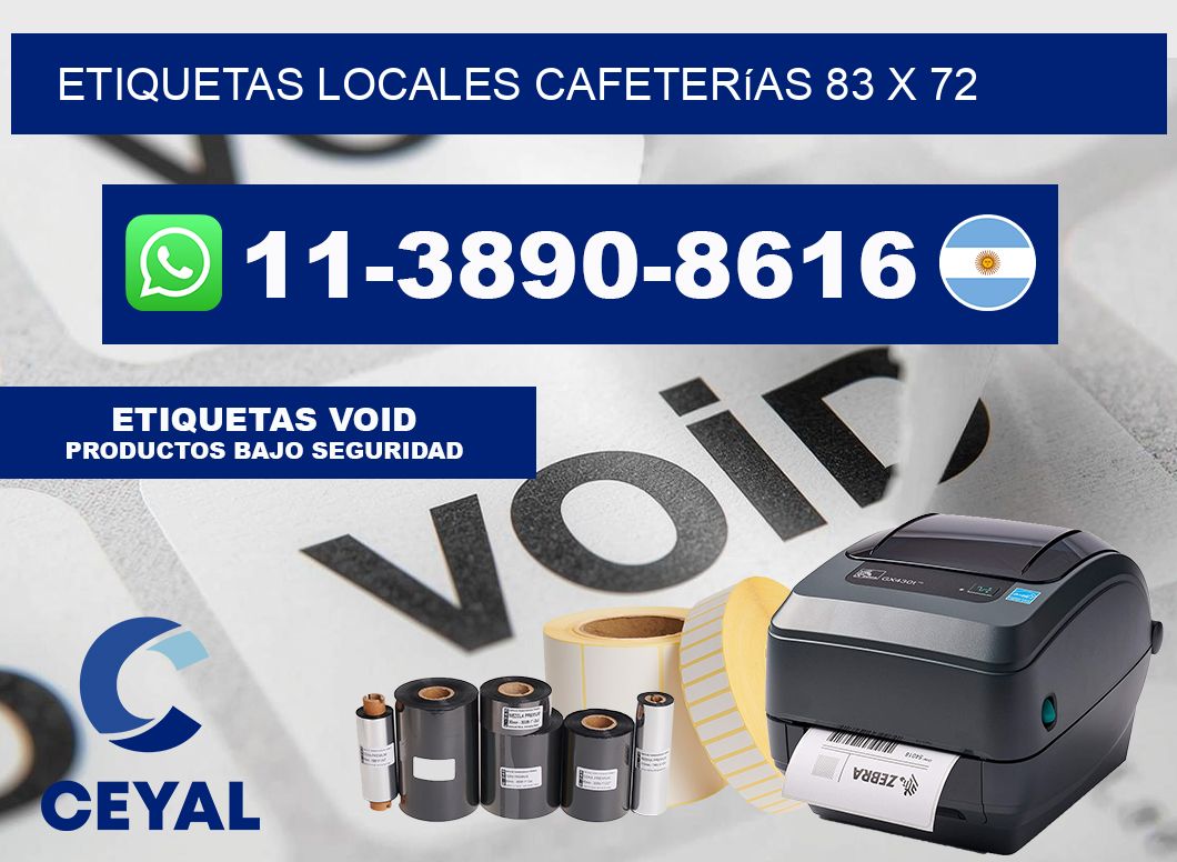 etiquetas locales cafeterías 83 x 72