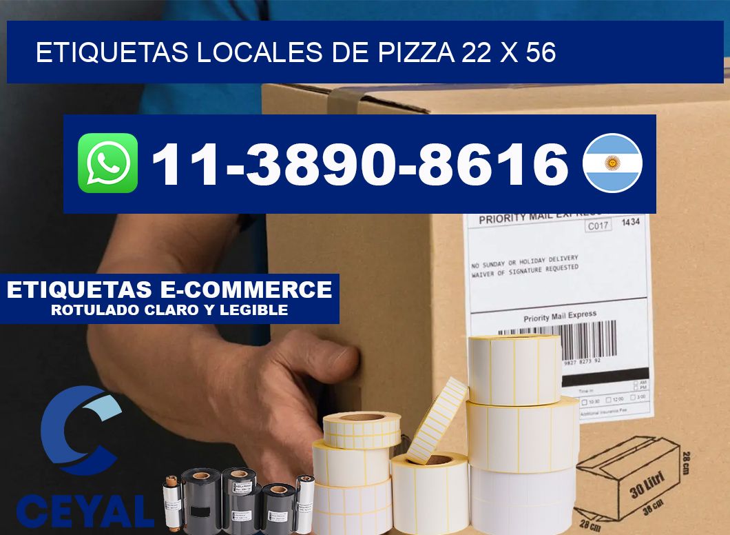 etiquetas locales de pizza 22 x 56
