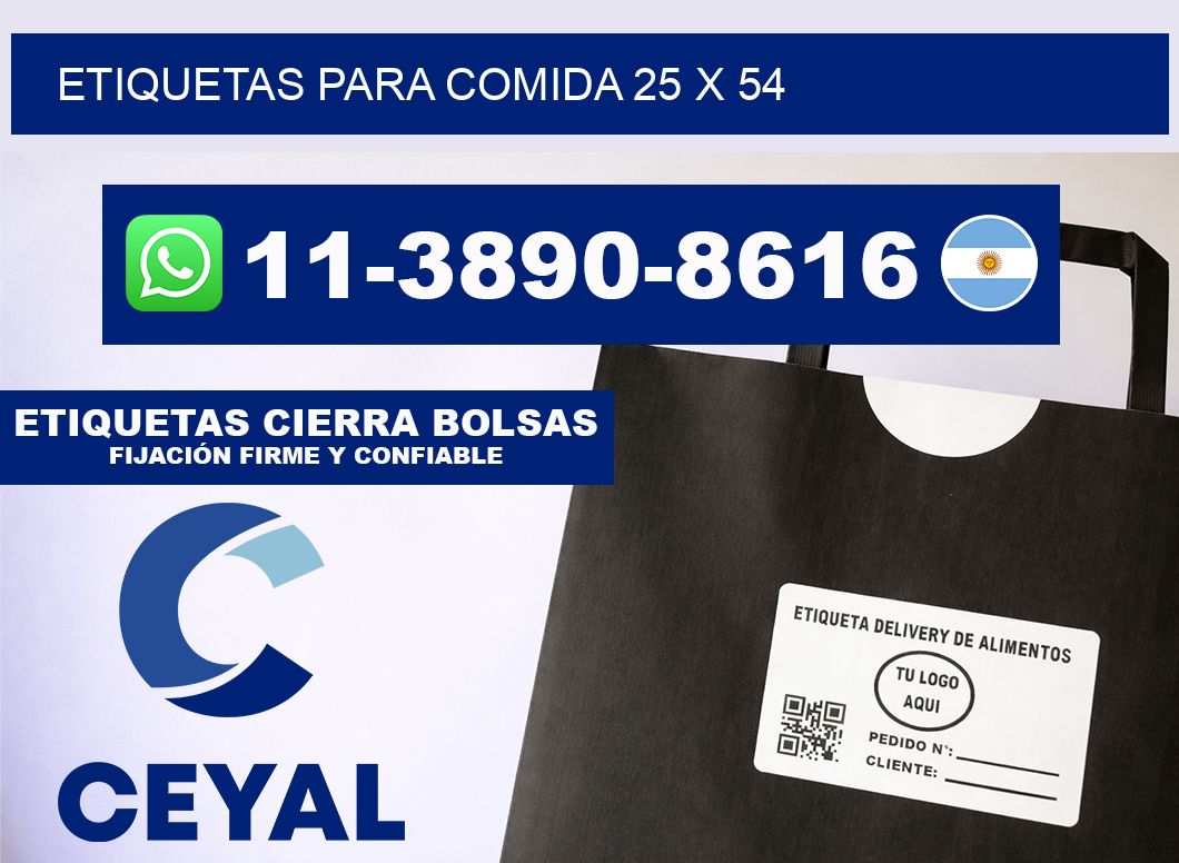 etiquetas para comida 25 x 54