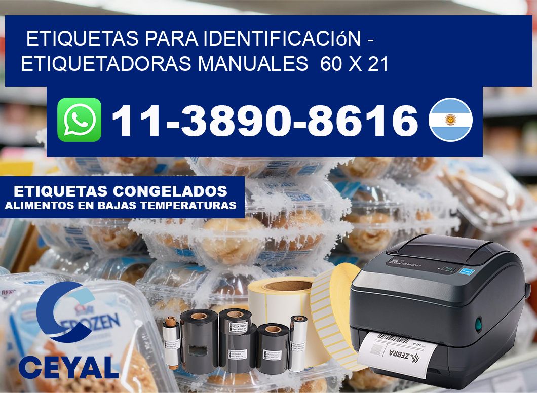 etiquetas para identificación – Etiquetadoras Manuales  60 x 21