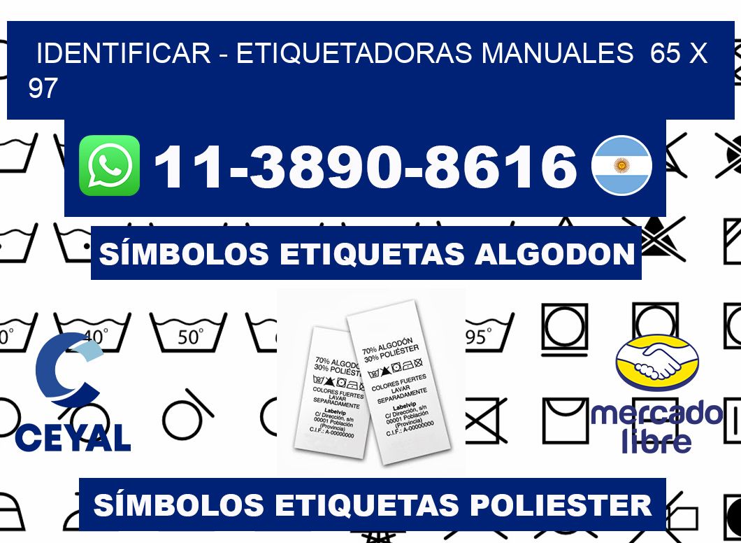 identificar - Etiquetadoras Manuales  65 x 97