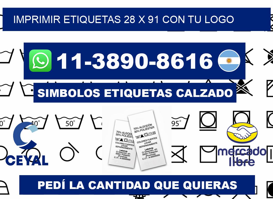 imprimir etiquetas 28 x 91 con tu logo