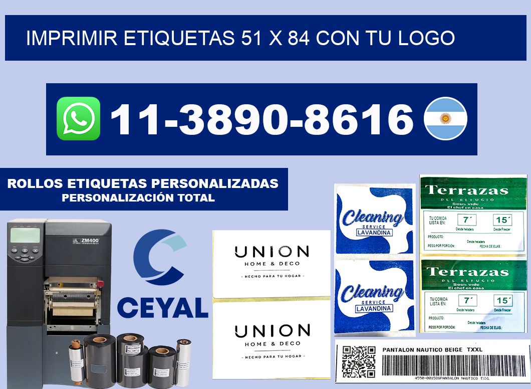 imprimir etiquetas 51 x 84 con tu logo