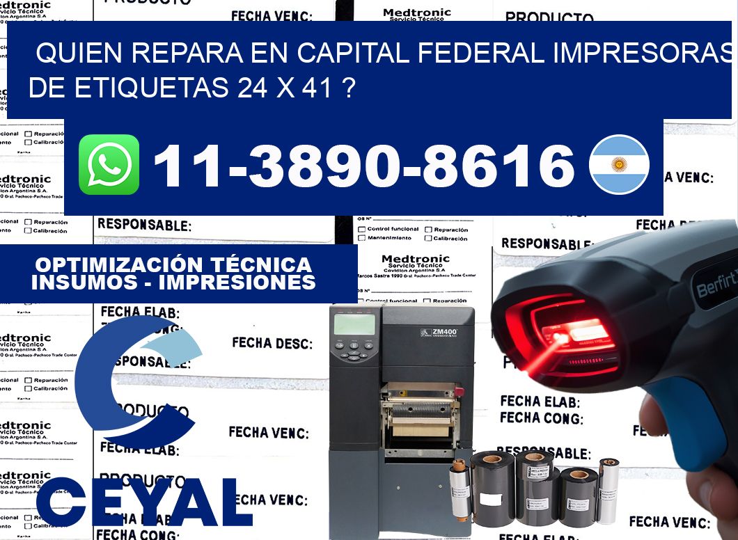 quien repara en capital federal impresoras de etiquetas 24 x 41 ?