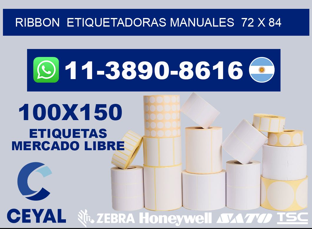 ribbon  Etiquetadoras Manuales  72 x 84