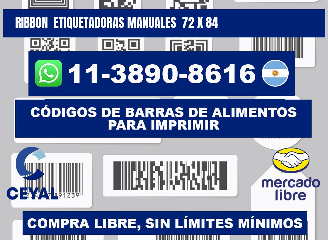 ribbon  Etiquetadoras Manuales  72 x 84