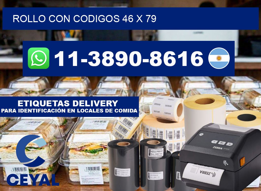 rollo con codigos 46 x 79