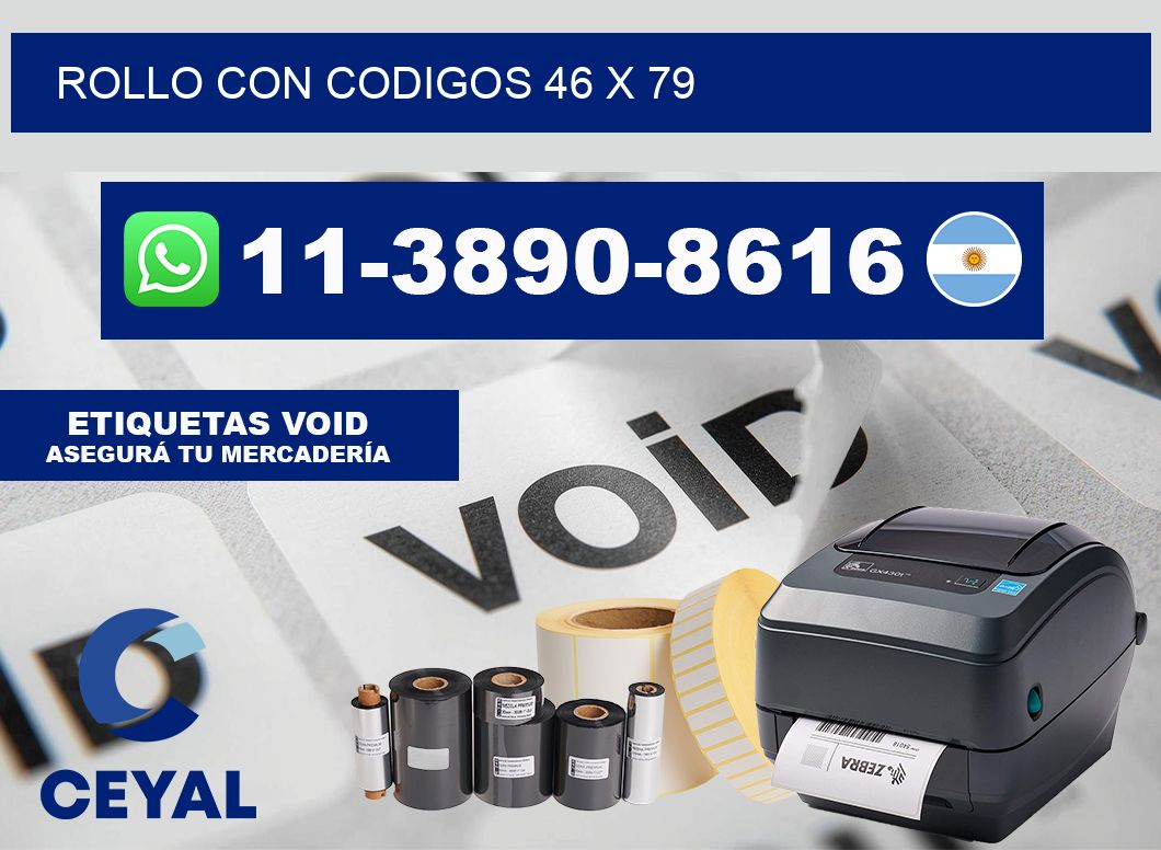 rollo con codigos 46 x 79