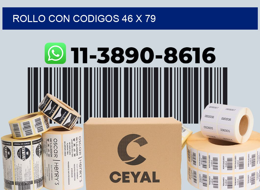 rollo con codigos 46 x 79