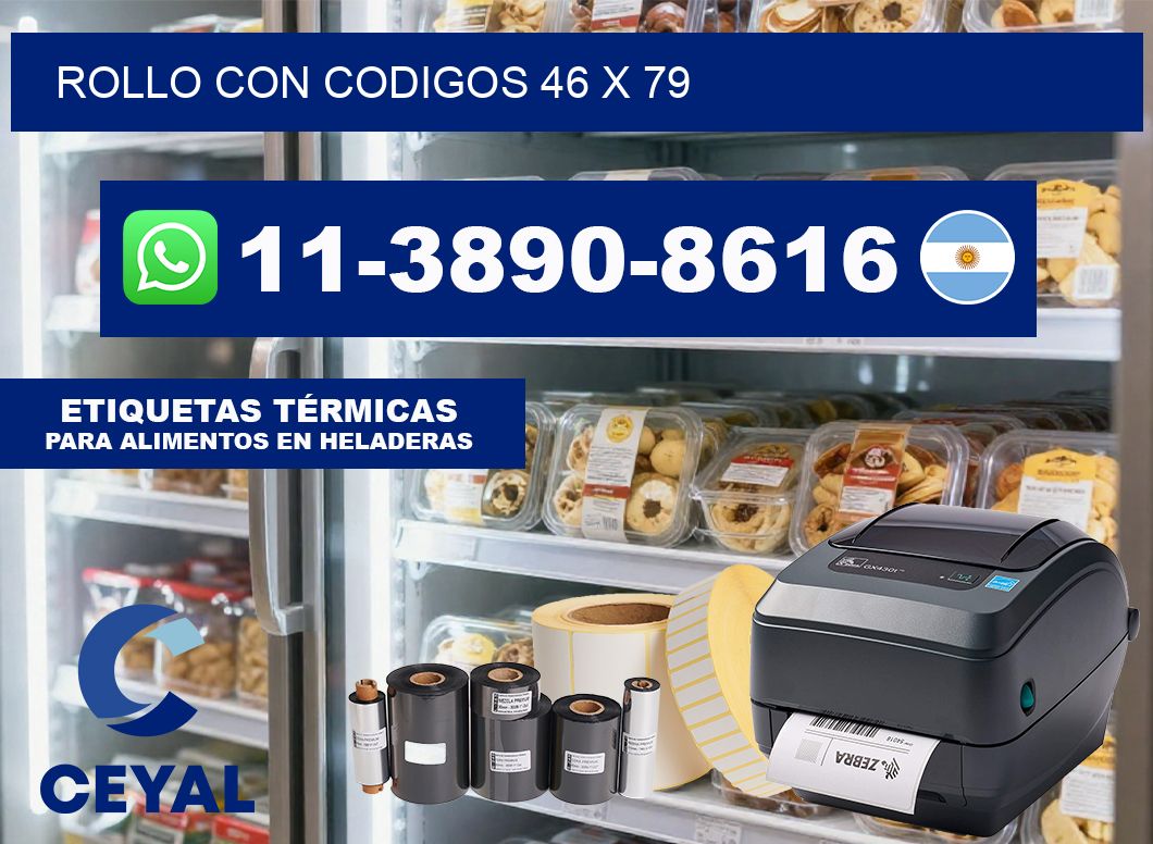 rollo con codigos 46 x 79
