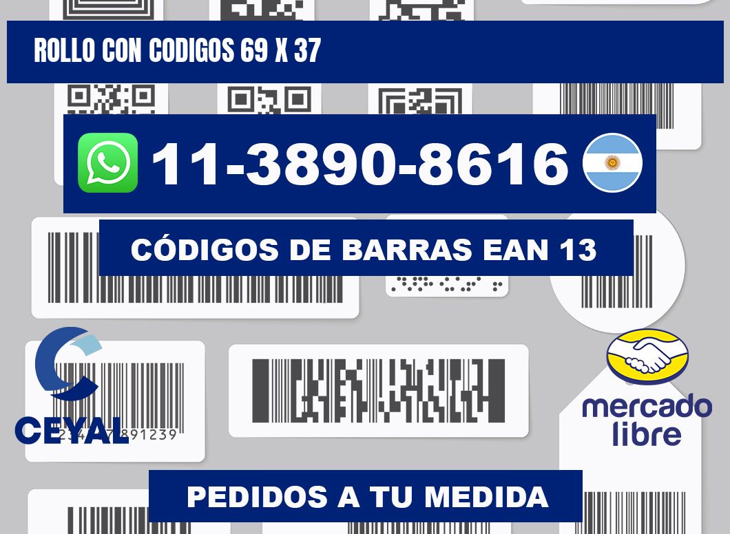 rollo con codigos 69 x 37
