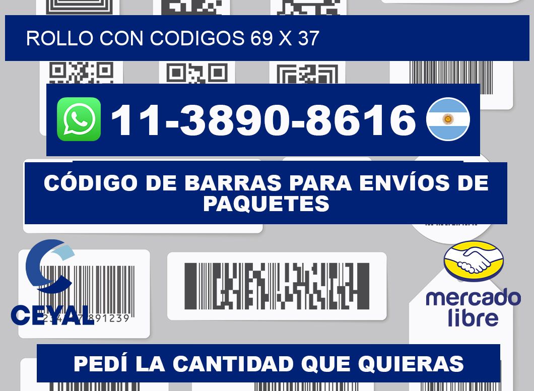 rollo con codigos 69 x 37