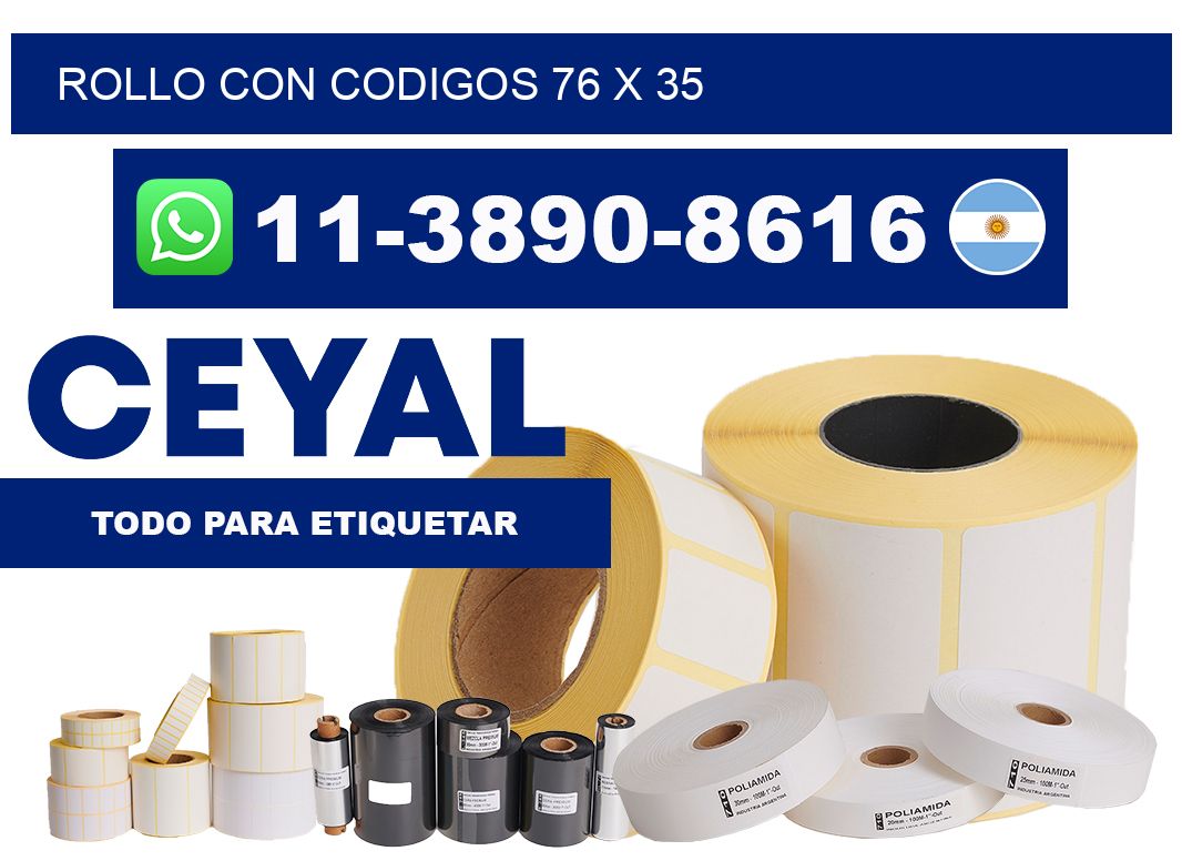 rollo con codigos 76 x 35