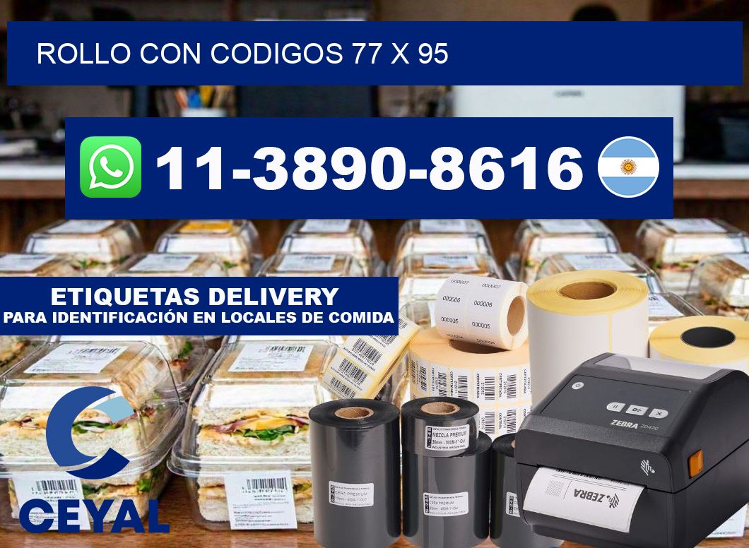 rollo con codigos 77 x 95