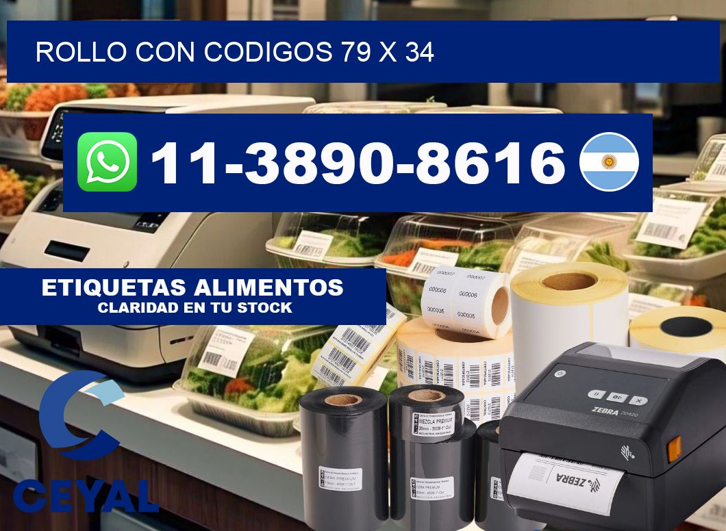 rollo con codigos 79 x 34