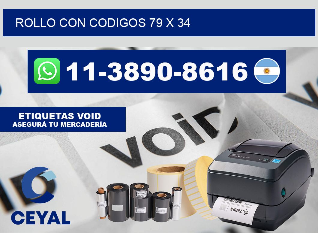 rollo con codigos 79 x 34