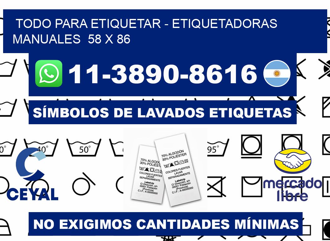 todo para etiquetar - Etiquetadoras Manuales  58 x 86