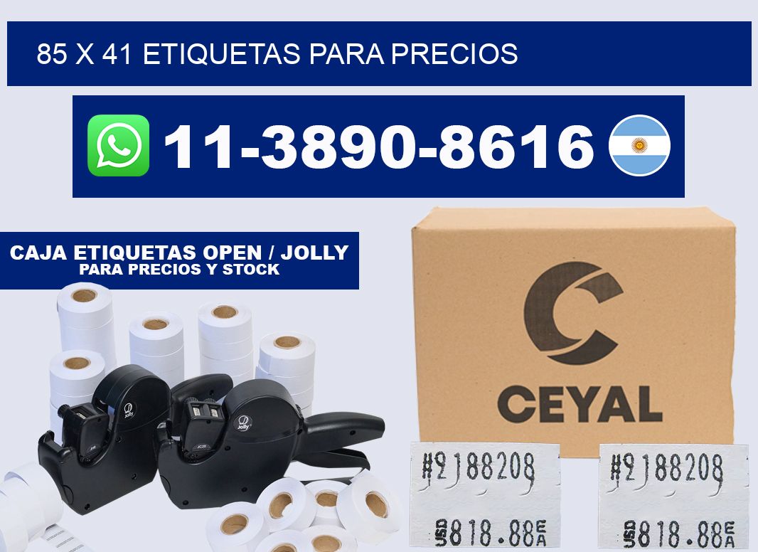 85 x 41 etiquetas para precios