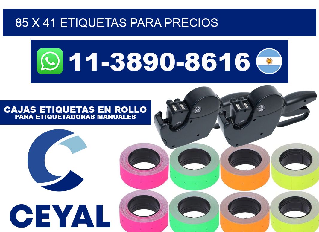 85 x 41 etiquetas para precios