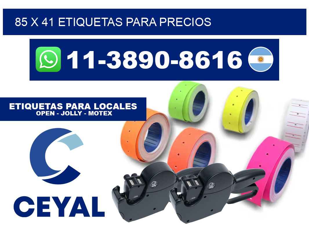 85 x 41 etiquetas para precios