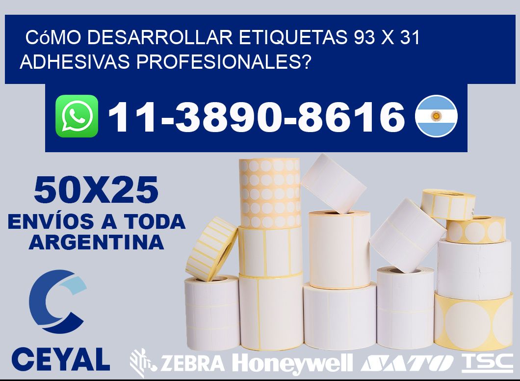 Cómo desarrollar etiquetas 93 x 31 adhesivas profesionales?