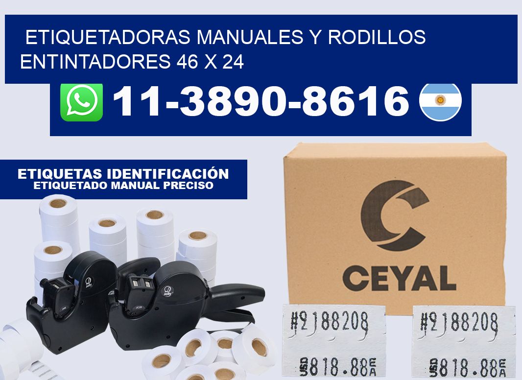 Etiquetadoras manuales y rodillos entintadores 46 x 24