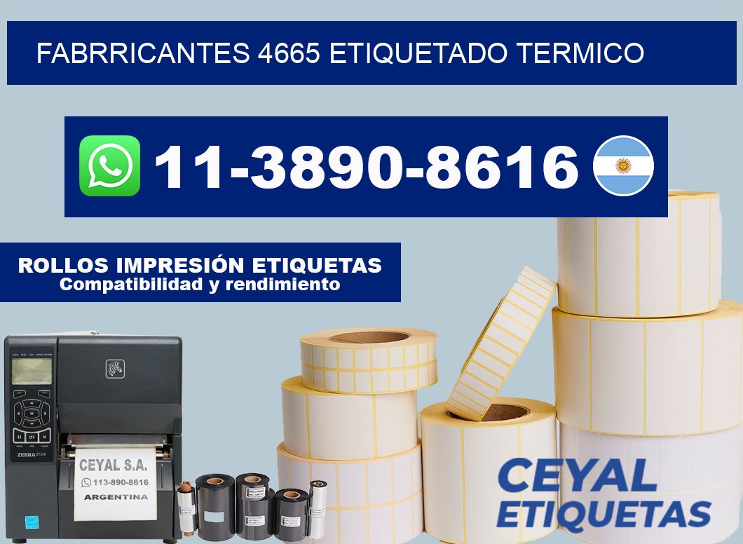 FABRRICANTES 4665 ETIQUETADO TERMICO