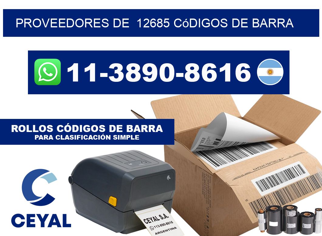 Proveedores de  12685 códigos de barra
