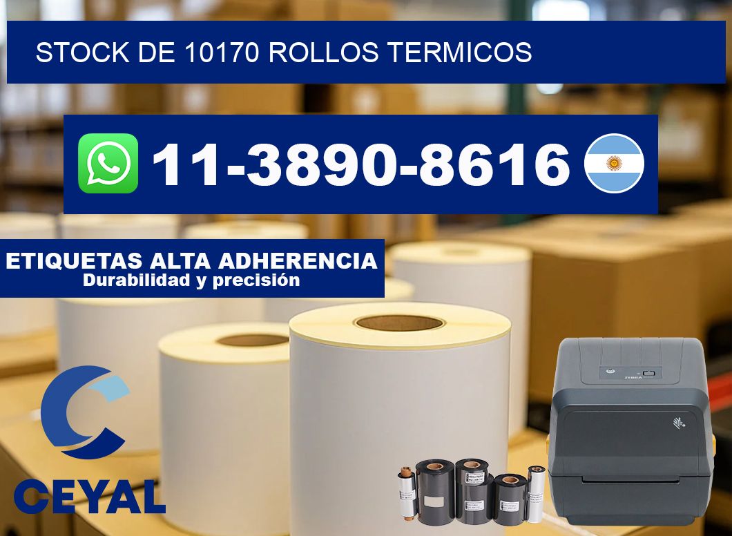 STOCK DE 10170 ROLLOS TERMICOS