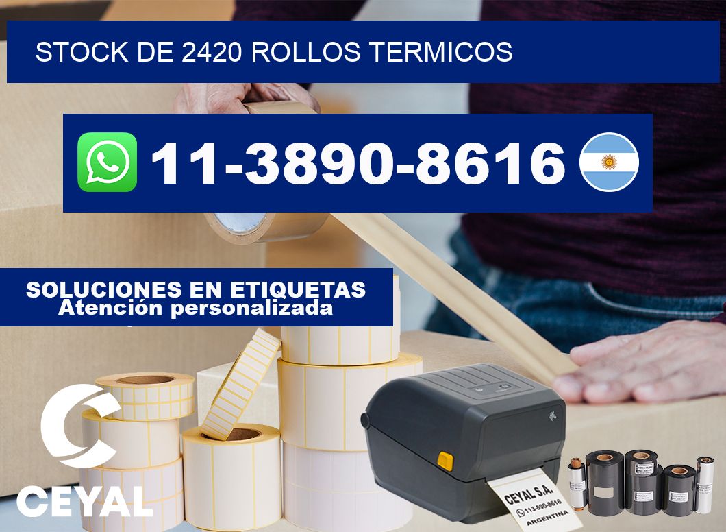 STOCK DE 2420 ROLLOS TERMICOS