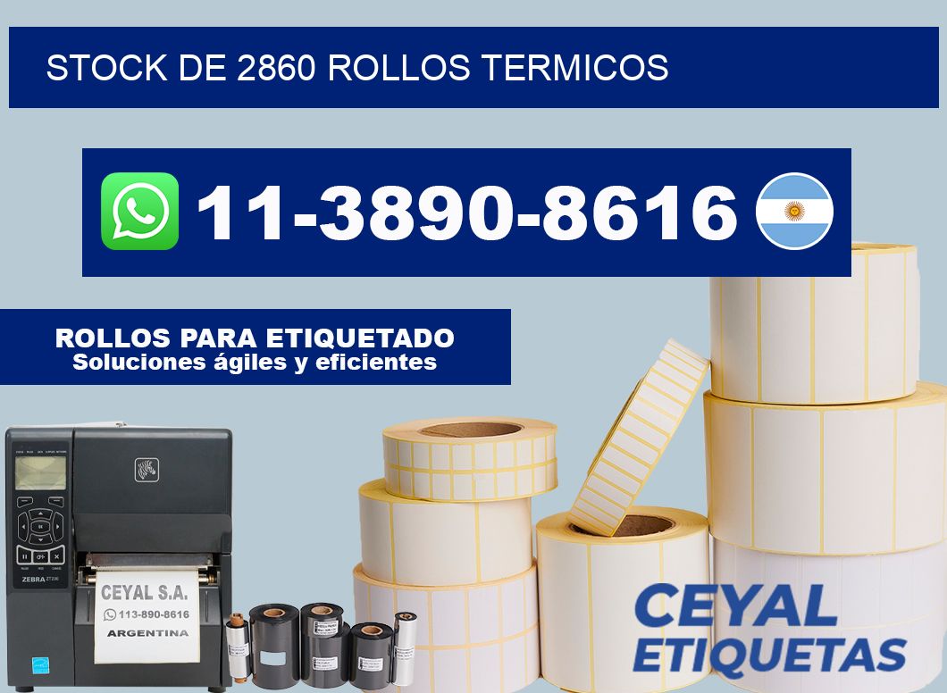 STOCK DE 2860 ROLLOS TERMICOS