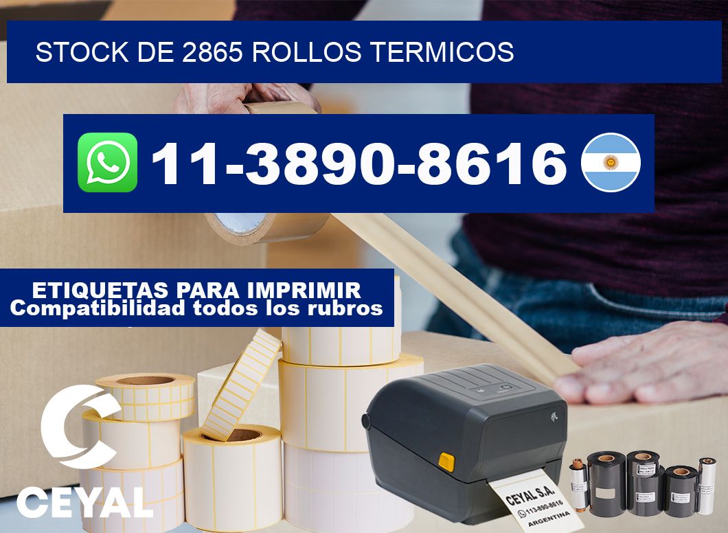 STOCK DE 2865 ROLLOS TERMICOS